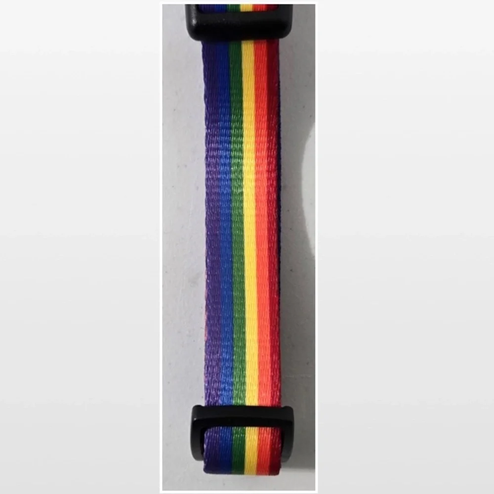 New Pet Dog Collar Adjustable Pet Animal Rainbow Pride NWT